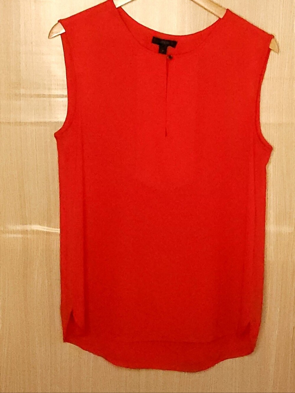 J. Crew women’s red flowy silky sleeveless top 8